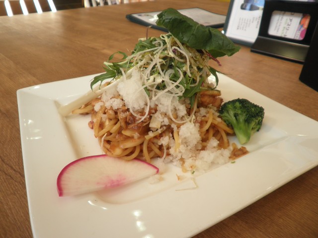 （2月5日）ツナとキノコの和風ミートパスタ桜島大根おろしのせ