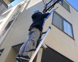 2019-1-19 スキフロ 商店街タペストリー張替-6