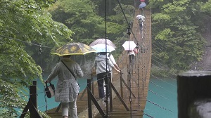 トロッコ列車と夢の吊り橋へ