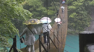 トロッコ列車と夢の吊り橋へ