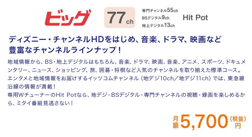 ケーブルサービスなら ビッグ