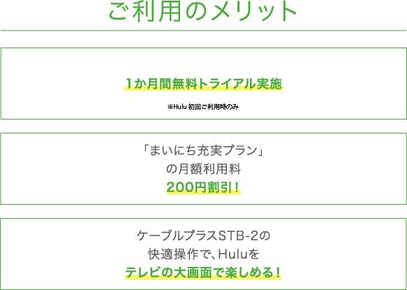 ご利用のメリット