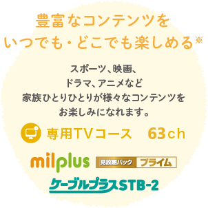 豊富なコンテンツをいつでも・どこでも楽しめる