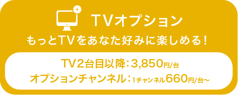 TVオプション もっとテレビをあなた好みに楽しめる！