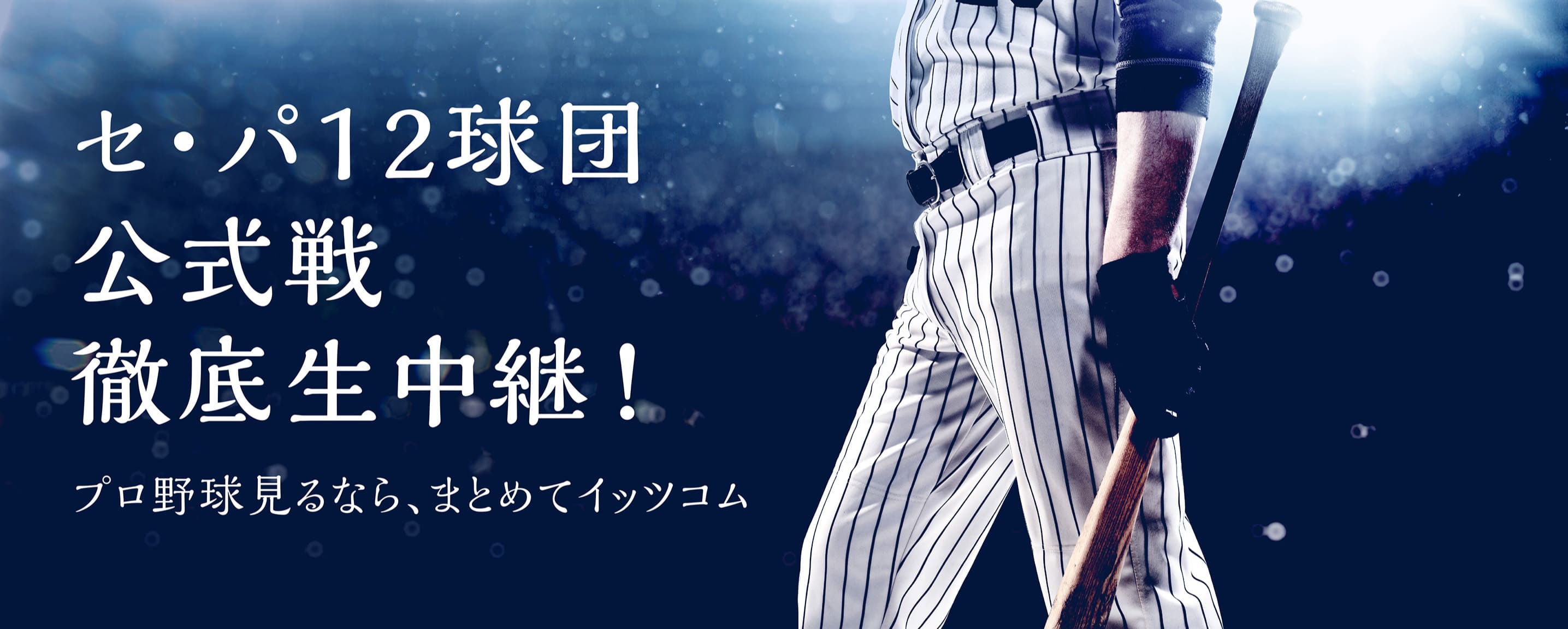 セ・パ12球団 公式戦徹底生中継!プロ野球見るなら、まとめてイッツコム