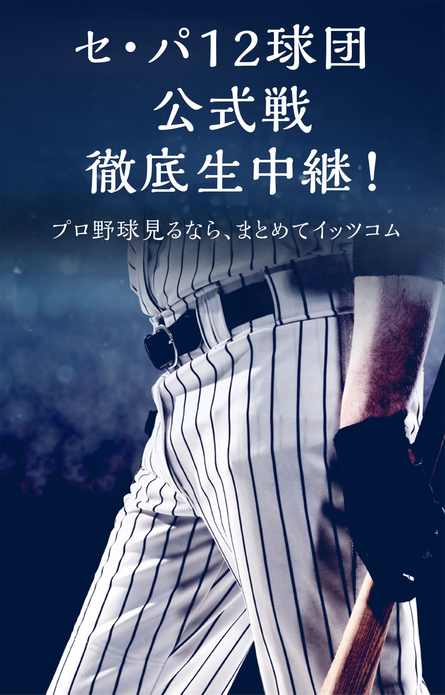 セ・パ12球団 公式戦徹底生中継!プロ野球見るなら、まとめてイッツコム