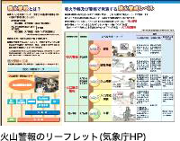 火山警報のリーフレット(気象庁HP)