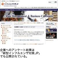企業へのアンケート結果は「新型インフルエンザ対策.JP」でも公開されている。