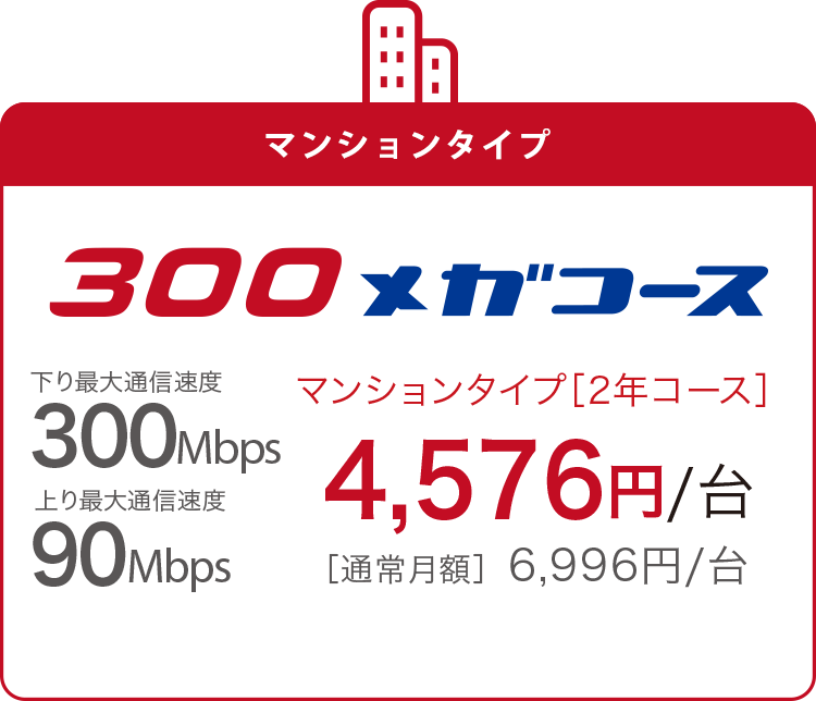 マンションタイプ　300メガコース