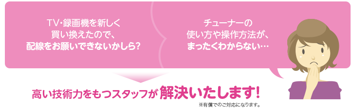 高い技術力をもつスタッフが解決いたします！