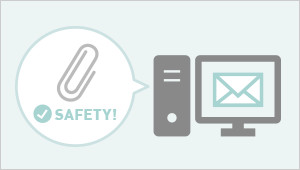 POINT2イメージ画像「警告付きの安全なメールがPCに届くの図」